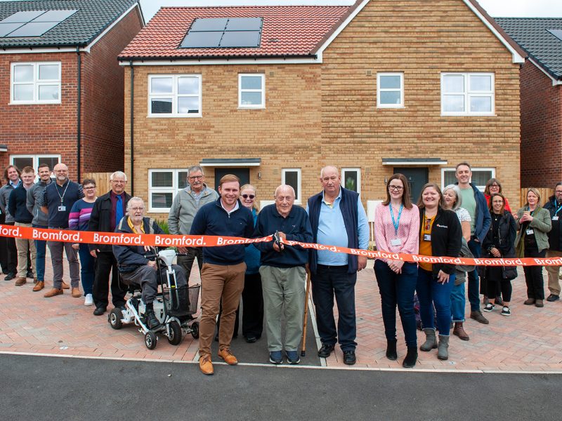 Celebrating completion of the Bromford homes