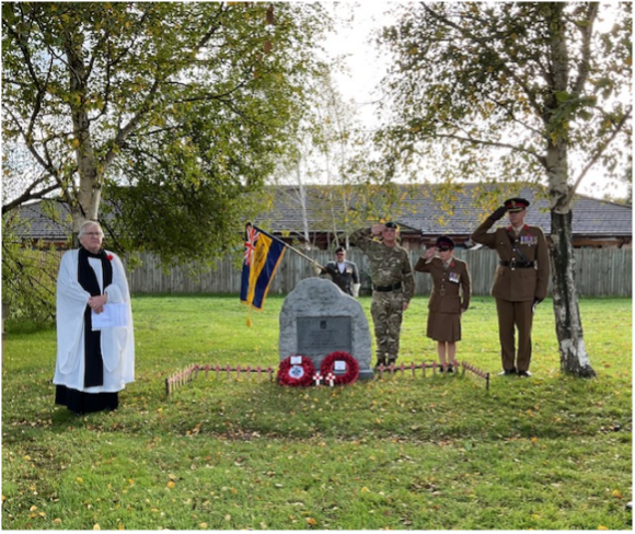 Poppy wreaths in tribute to the fallen