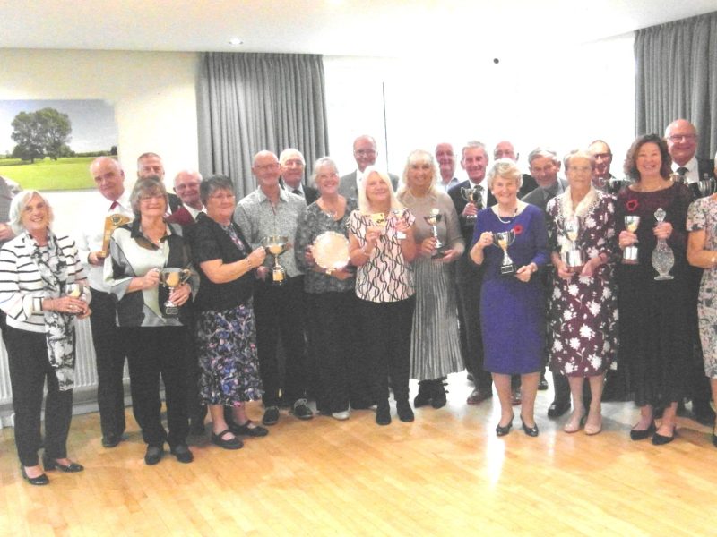 Keynsham Bowling Club members receiving their trophies at the annual presentation lunch
