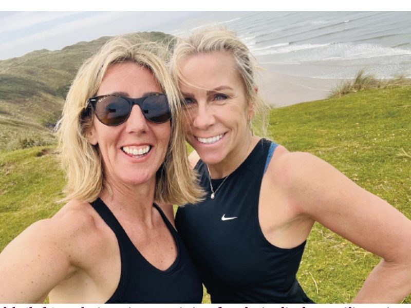 Jo Robb (left) and Kim Dixon training for their climb up Kilimanjaro